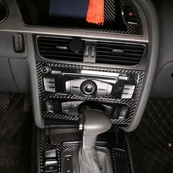 Меко Въглеродни Влакна Централния Пулт за Управление на CD Панел Стикер за Декорация на 3D Интериорни Аксесоари Стикер За Audi A4L/A5 2013-2016