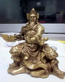Китайската Латунная Медна Статуя На Бога-Войн Гуаньюя