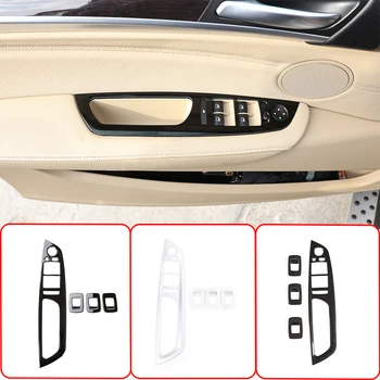 4 бр. ABS Бутон за Включване Стеклоподъемника Колата контролен Панел Рамка на Кутията Тампон За BMW X5 E70 X6 E71 2008-2013 LHD Аксесоари За Интериора
