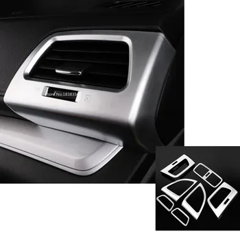 За Honda CRV CR-V 2012-2016 ABS Матиран Вентилационен Изход Съраунд Предни + Ляв + Десен Климатик контролния Панел Довършителни Рамка Лампа 7 бр.