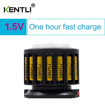 KENTLI 16-слот полимерна литиево-йонна батерия литиеви батерии, зарядно устройство + 16 бр. полимерна литиево-йонни батерии PLIB AA /AAA батерии