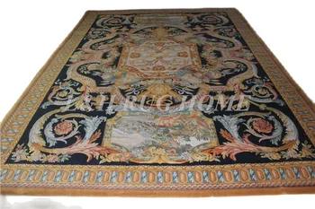Безплатна доставка 10 'x14'90Line Savonnerie килим, ръчно плетени вълнени Savonnerie килим