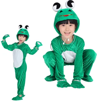зелен костюм жаби за деца, дрехи за cosplay, жаби, забавни костюми на животни за момчета, темата на парти с домашни любимци