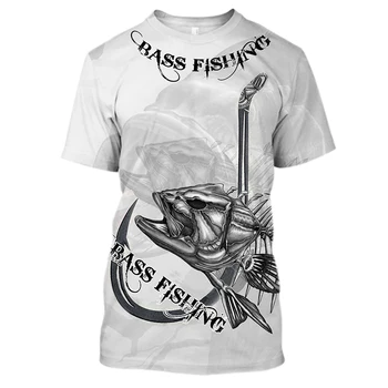 Тениски с 3D Принтом Love Fishing, мъжки Модни Градинска Облекло в стил Харадзюку Топ С Къс Ръкав