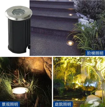 Открит Водоустойчив Многоцветен погребенный Лампа LED spot Лампа Градински Двор 1 W AC85-265V супер ярки Встраиваемое осветление ip68