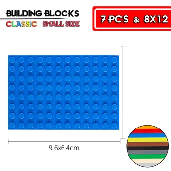 Градивен елемент на основни аксесоари двустранен долната плоча 8X12 дупки обучение творчески съвместими маркови строителни играчки