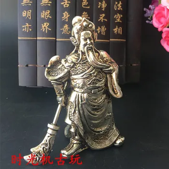 Изискан античен бял мед сребърен позлатен (Бог на богатството На Гонг) декорация на дома