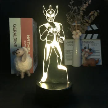 Ультрачеловек Таро Японското Аниме и Манга 3D лека нощ за Спалня Декор Светлина Сладък Цветен Подарък за Рожден Ден Led Лампа Детски Красив Подарък