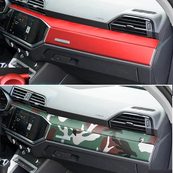 Автоаксесоари 3D/5D Стикери От карбон За Audi Q3 2019-2020 Вътрешна Централна контролен Панел Врата копчето Красят Стайлинг
