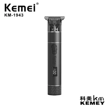 Kemei 2021 Нов Led Дисплей за Мъже с Професионална Машина За Подстригване на Коса С Клапа на Режещата Глава Дизайн Електрическа Машинка за подстригване USB Презареждане