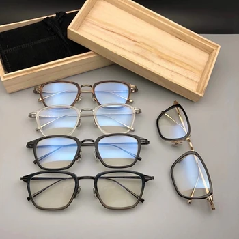 2021 Рамки За Очила, Титанов Очила по Рецепта, Дамски Рамки за Очила от Късогледство, мъжки Реколта Японски Дизайнерски Маркови Очила