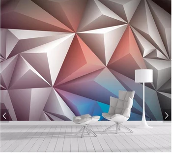 Потребителски 3d papel de parede, геометрични стенописи за хола спални разтегателен фон на стената за декорация на дома тапети