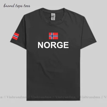 Норвегия Norge мъжки тениски, модни потници национален отбор тениска памучен тениска среща на фитнес зали облекло тениски флаг на страната