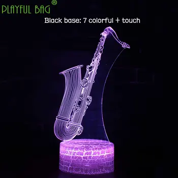 Гаражно комплект фигурка лампа брендовый музикален инструмент рог модел творчески 3D led коледен подарък за възрастни zd54