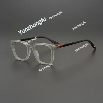 Мат рамки за очила, мъжки и дамски Модни Противотуманная плоча, Ретро Квадратни Рамки, Рамки за очила от Късогледство