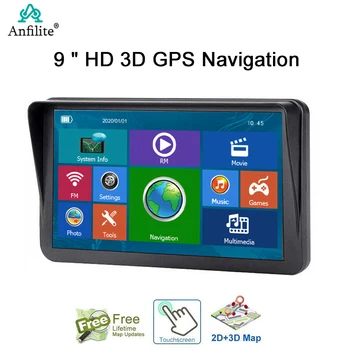 Anfilite 9 Инча HD Автомобил Bluetooth GPS за Камион Автомобилен GPS Навигатор 256 MB + 8 GB avinguda paral * lel Поддръжка на Камера за Задно виждане Navitel безплатна карта на ЕС